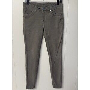 Kuhl Brooke Skinny Pant Olive Green Cotton Stretch Hiking Outdoor Women 6 EUC